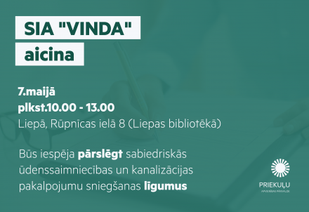 SIA "Vinda" aicina 7.maijā pārslēgt līgumus Liepā