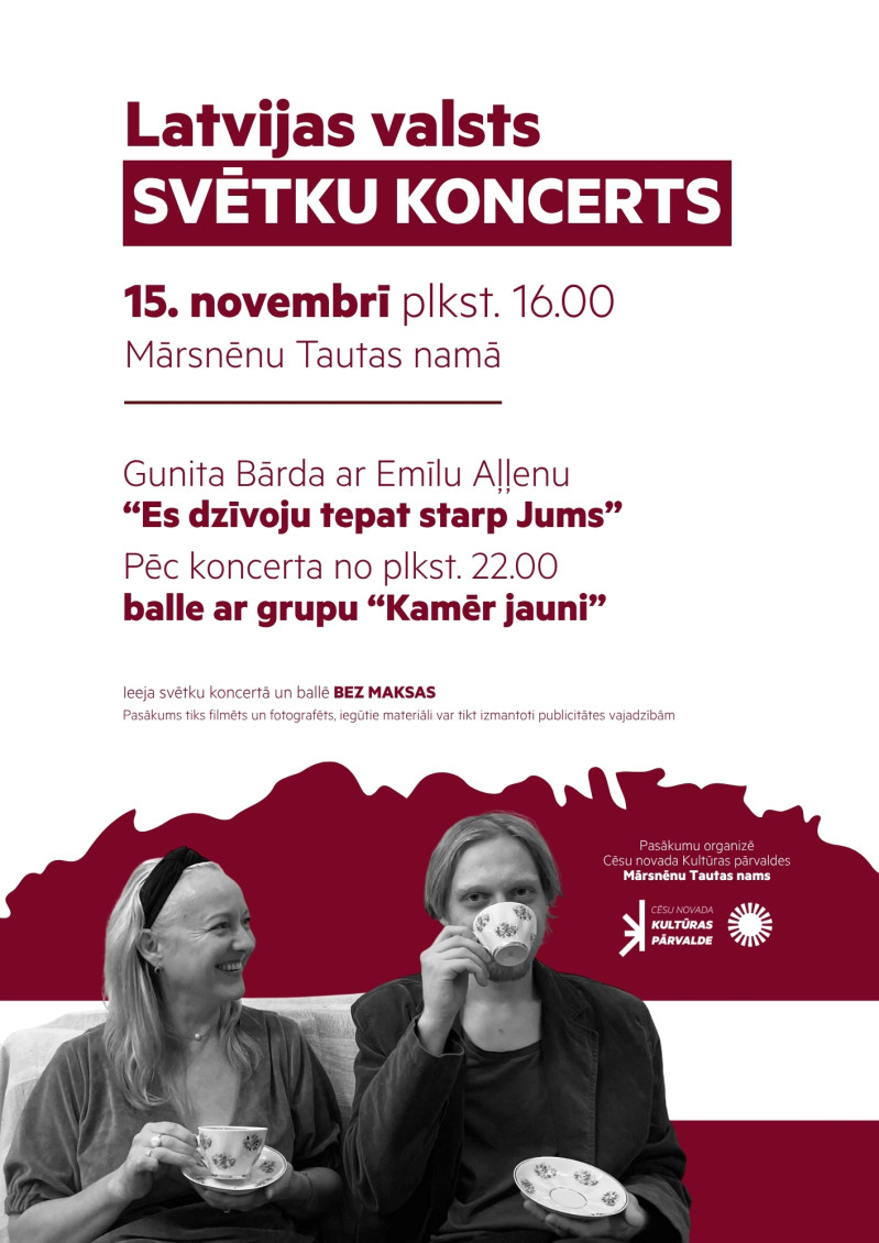 Latvijas valsts svētku koncerts un balle Mārsnēnos