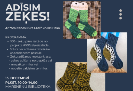 Meistarklase “Adīsim zeķes!"