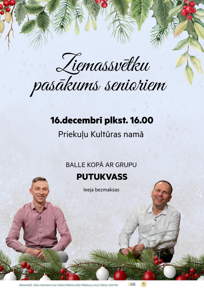 Ziemassvētku pasākums senioriem Priekuļos