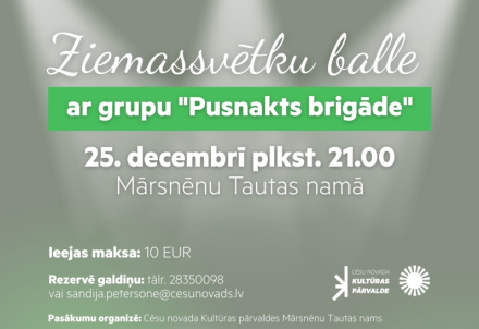 Ziemassvētku balle ar grupu "Pusnakts brigāde"