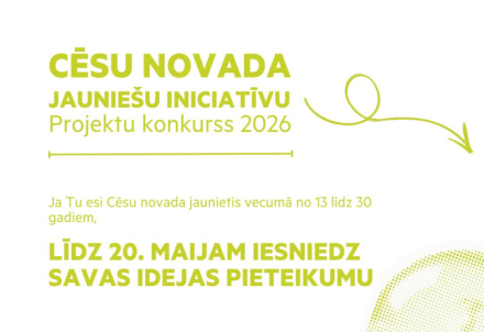 Izsludināts Cēsu novada jauniešu iniciatīvu projektu konkurss