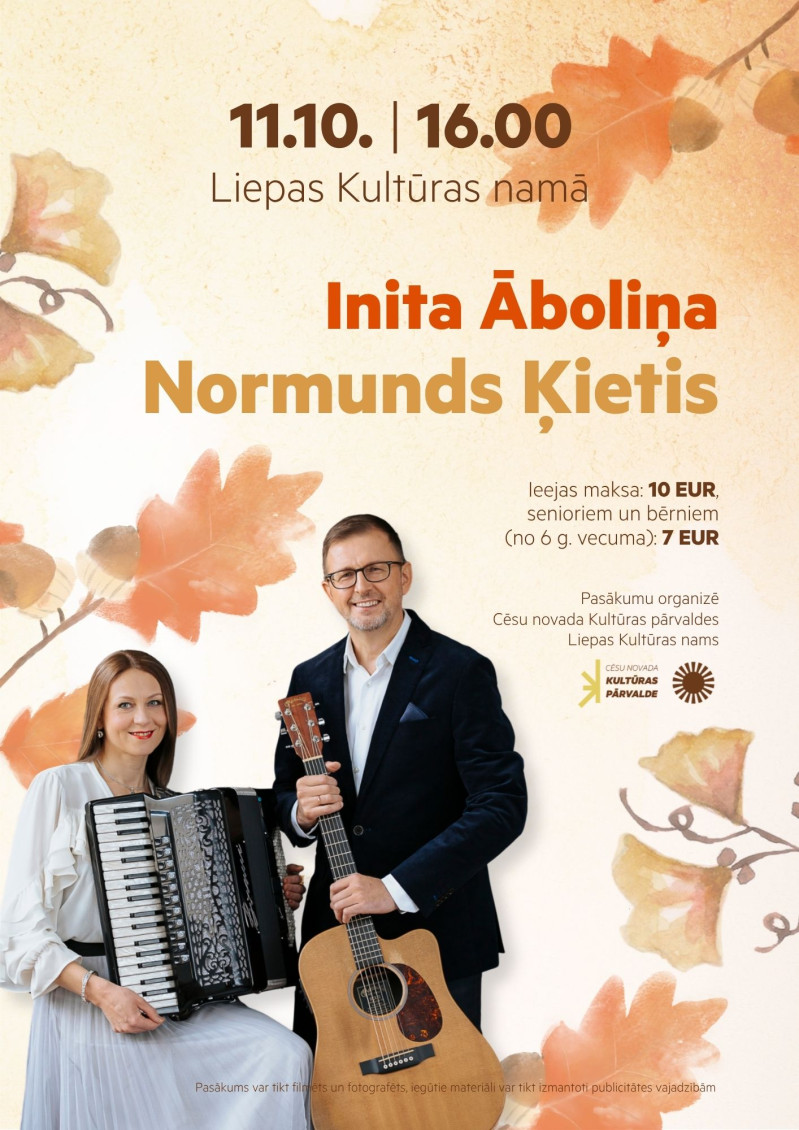 Rudens koncerts ar Normundu Ķieti un Initu Āboliņu